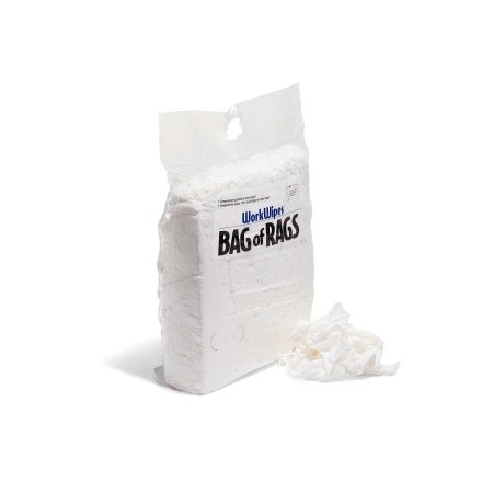 Workwipes New White 100% Cotton Rags in Bag 1 bag WIP596